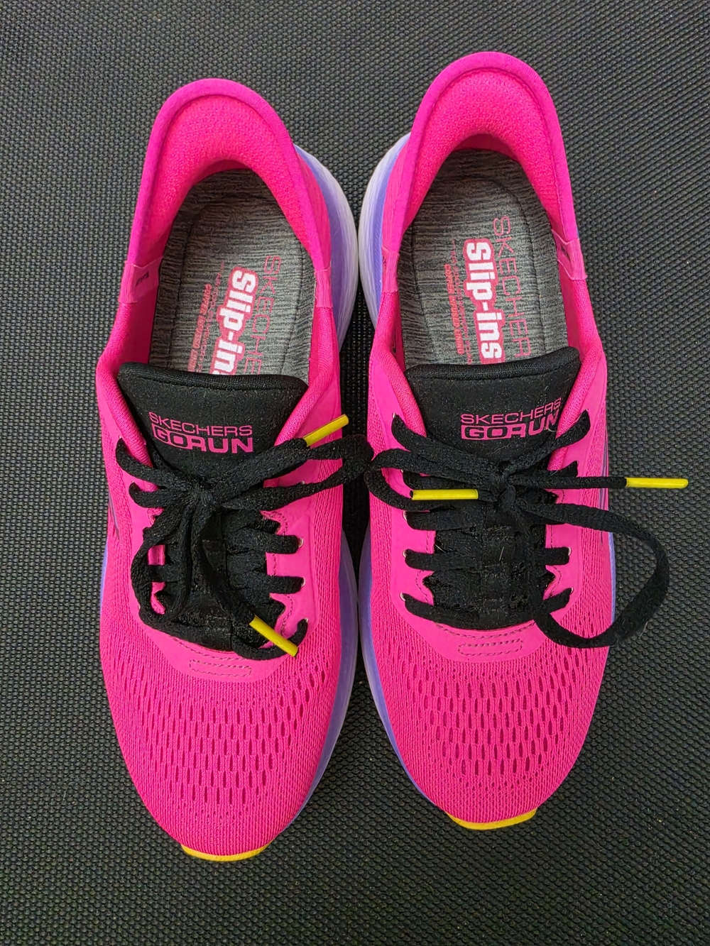 Skechers GoRun Women's Athletic Sneakers in Bright Pink and Black
